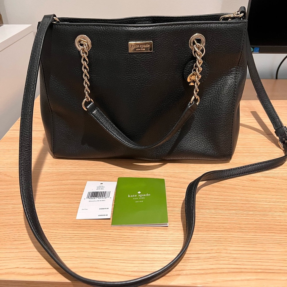 Black Leather Kate Spade Meena Purse